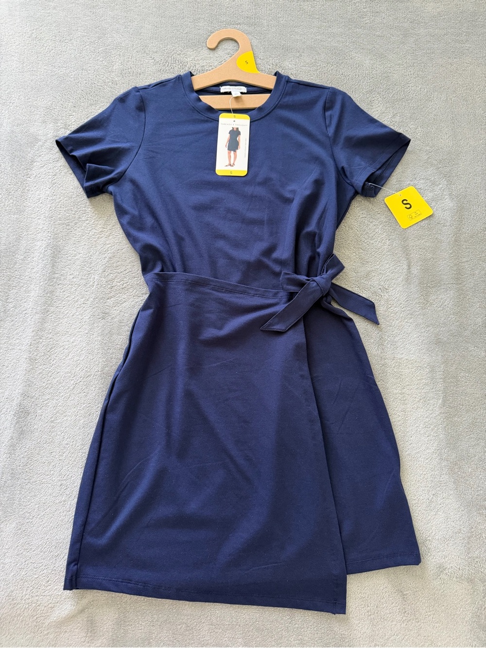 Threads 4 Thought Navy Short Sleeve Wrap Dress